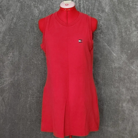 Vintage Tommy Hilfiger red sleeveless cotton dress - Picture 3 of 13